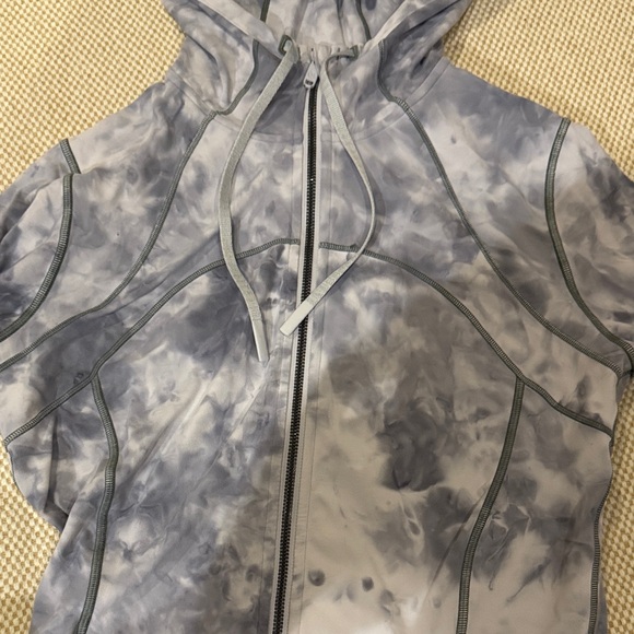 Lululemon Define Jacket with Hoody- Grey Tie-Dye Zip-Up - Picture 3 of 7